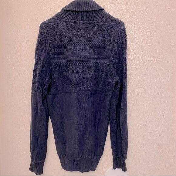 H&M Cotton toggle long Cardigan shawl chunky grandpa fisherman sailor sweater M - Picture 3 of 10